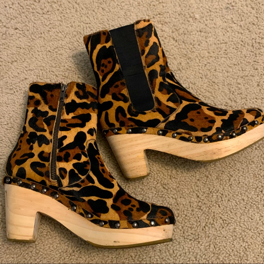 Free People Cheetah Clog Boots